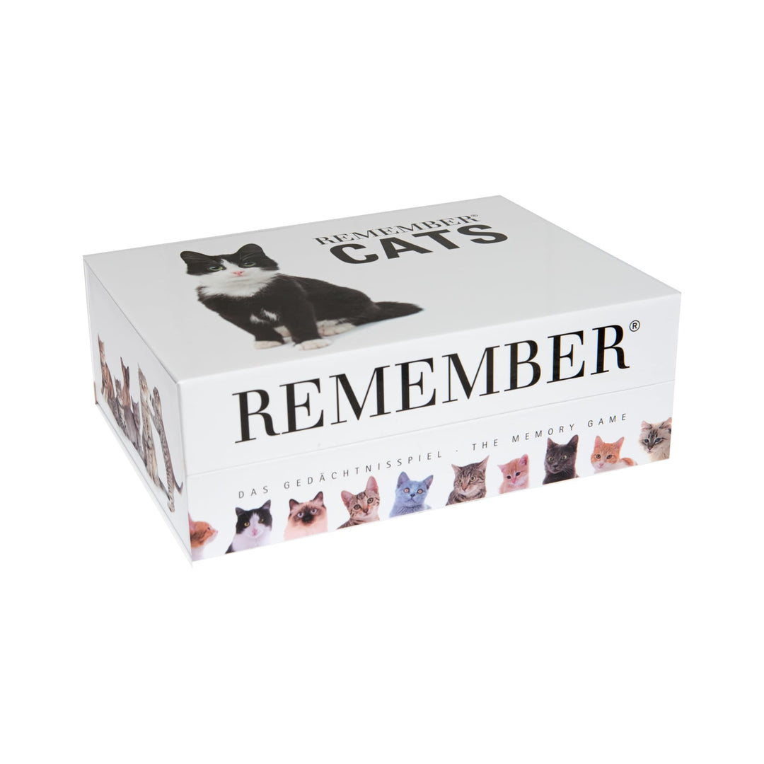 Remember MEM01 Memory Gedächtnisspiel Katzen – 44 Bildpaare für Katzenfreunde (88 Karten) Mehrfarbig