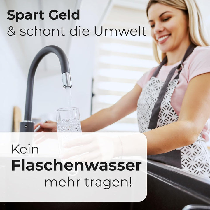 Alb Filter UNTERTISCH ACTIVE PLUS Wasserfilter Küche Edelstahl Natur | Gegen Schadstoffe &amp; Kalk, Kei