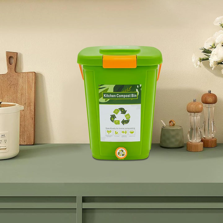 Biomülleimer und Komposteimer 20L Geruchsdicht Grün mit Deckel