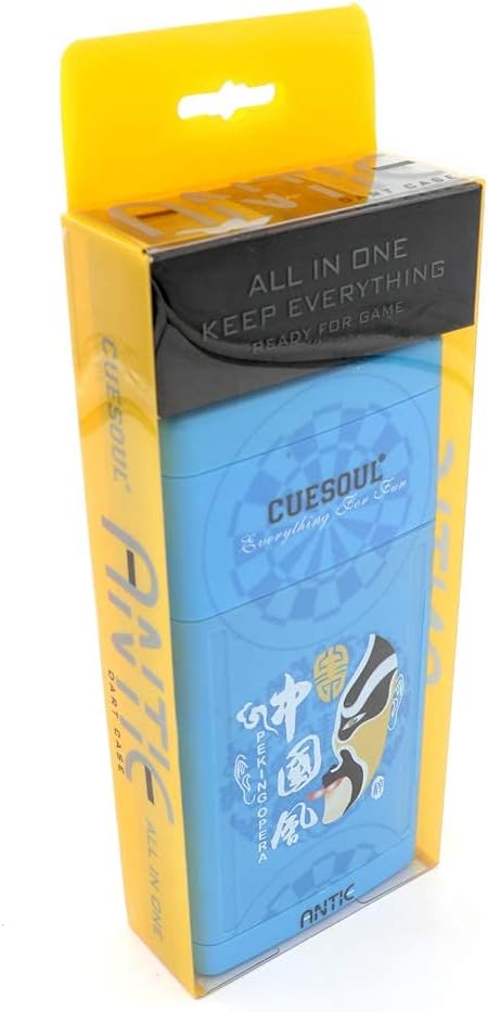 CUESOUL ANTIE Hard Dart Case für 6 Steel Tip Darts/Soft Tip Darts and Extra Dart Tips, Shafts and Fl