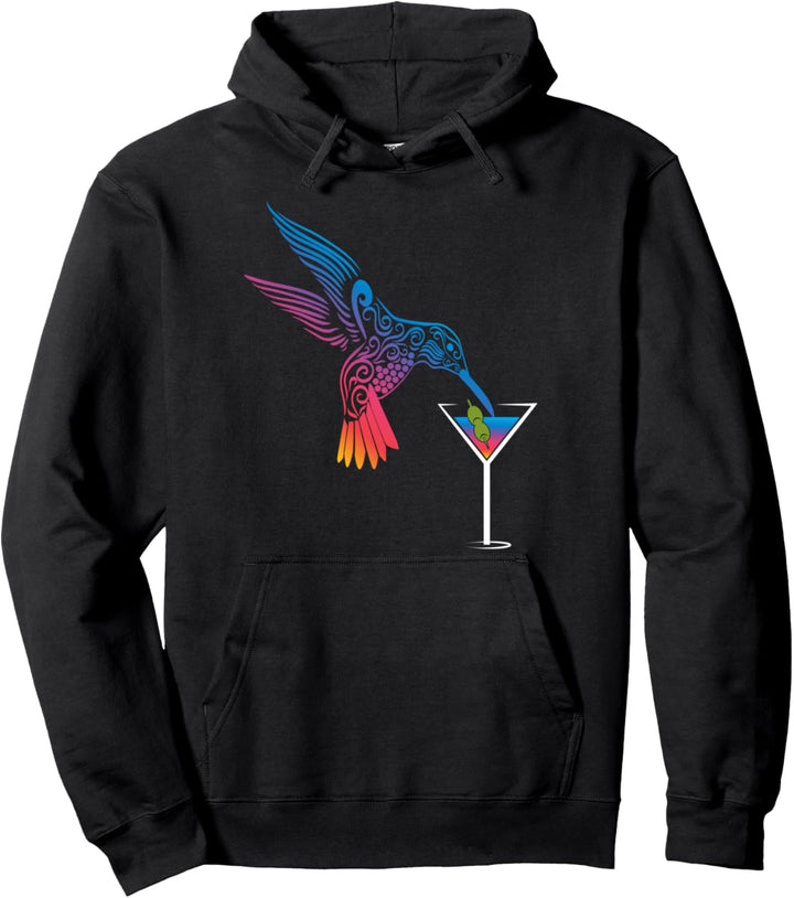 Cocktail und Kolibri die ideale Mischung für den Urlaub Pullover Hoodie