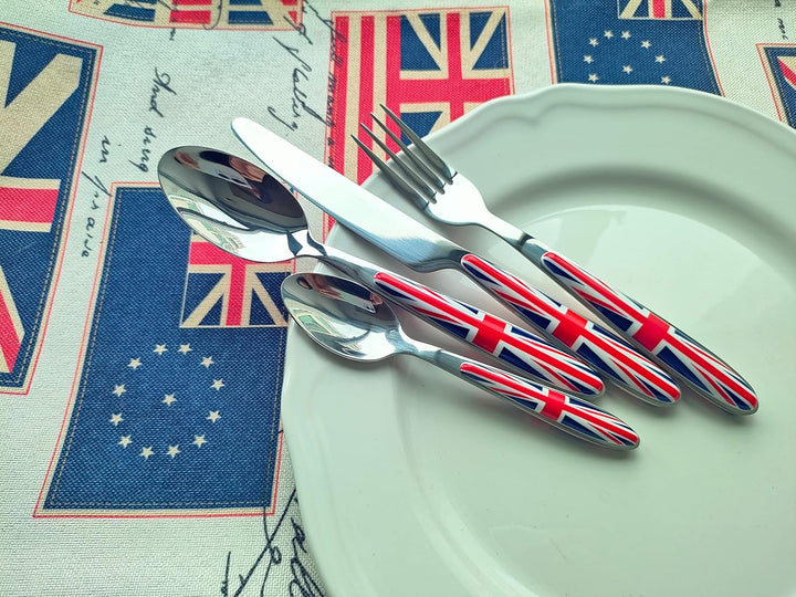 Exzact Rostfrei Stahl Besteck Set EX07 Union Jack X 24, Union Jack X 24