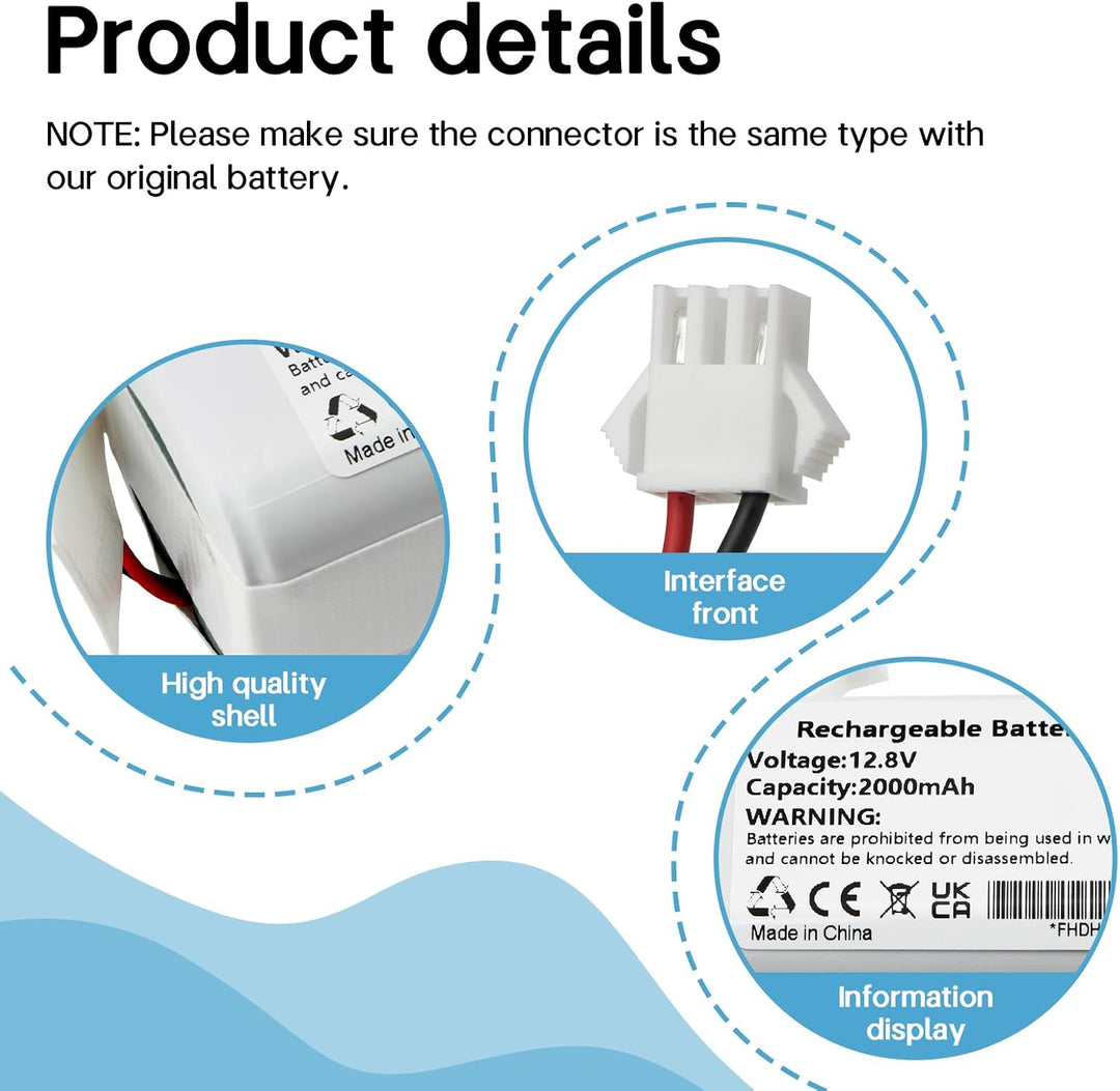 K KYUER Rechargeable Saugroboter Ersatzakku Kompatibel mit OKP Life K2 Le-fant M213 M213S M210 Pro M