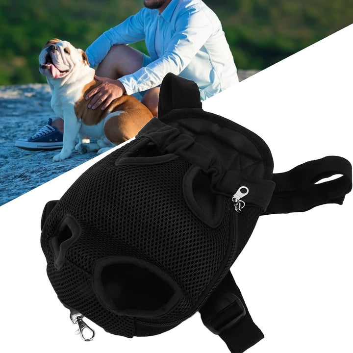 Haustier-Frontträger-, Haustier-Brustrucksack aus Nylon für Reisen, Fahrrad, Wandern, Motorrad (L) L