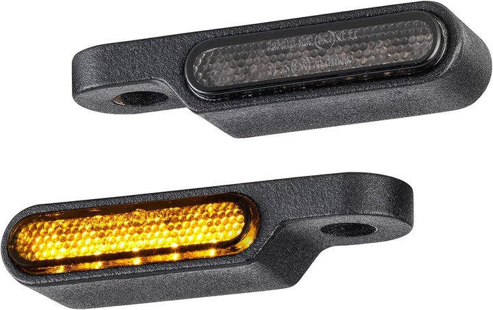 ToXx Motorrad LED Mini Blinker Custom Short für Lenker Armatur Gabel Schwinge e-geprüft universal fü
