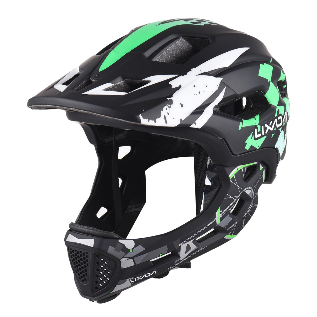 Lixada Fahrradhelm Kinder Helm Fullface Abnehmbar Unisex 52-56cm Children's Helmet 2-In-1 Integrated