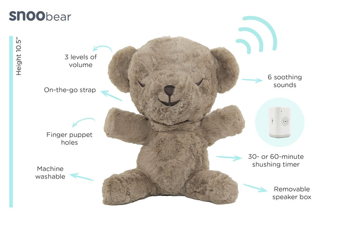 SNOObear Teddy mit Weissem Rauschen, Creme, Creme