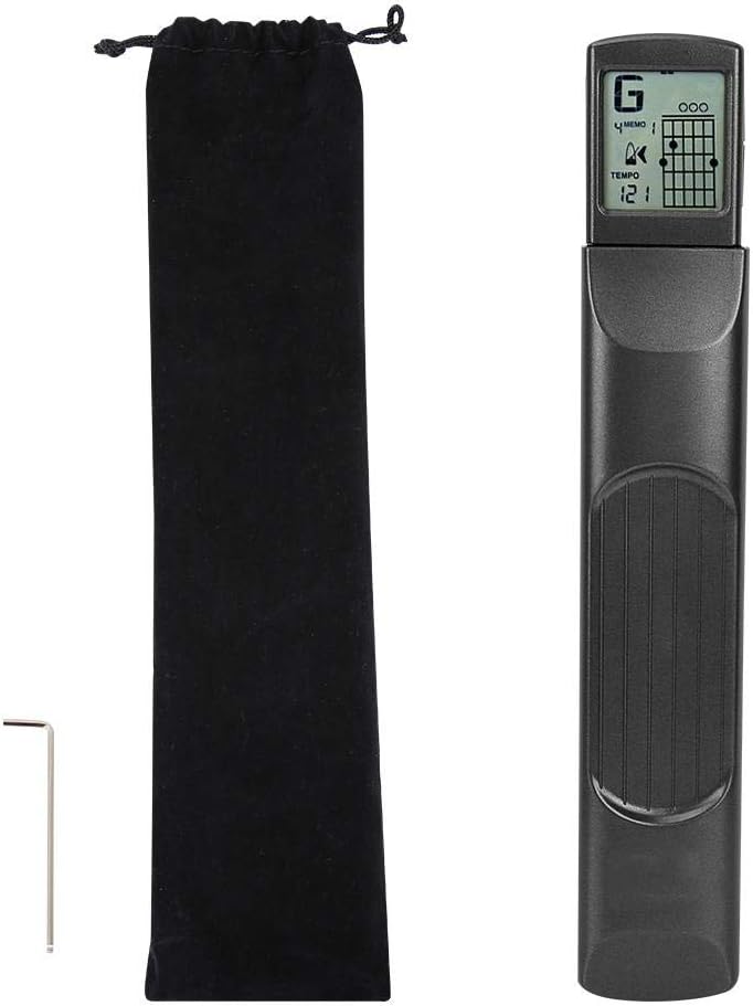 Pocket Guitar Chord Trainer, tragbarer Mini 6 Fret Guitar Chord Trainer mit drehbarem Gitarrenakkord