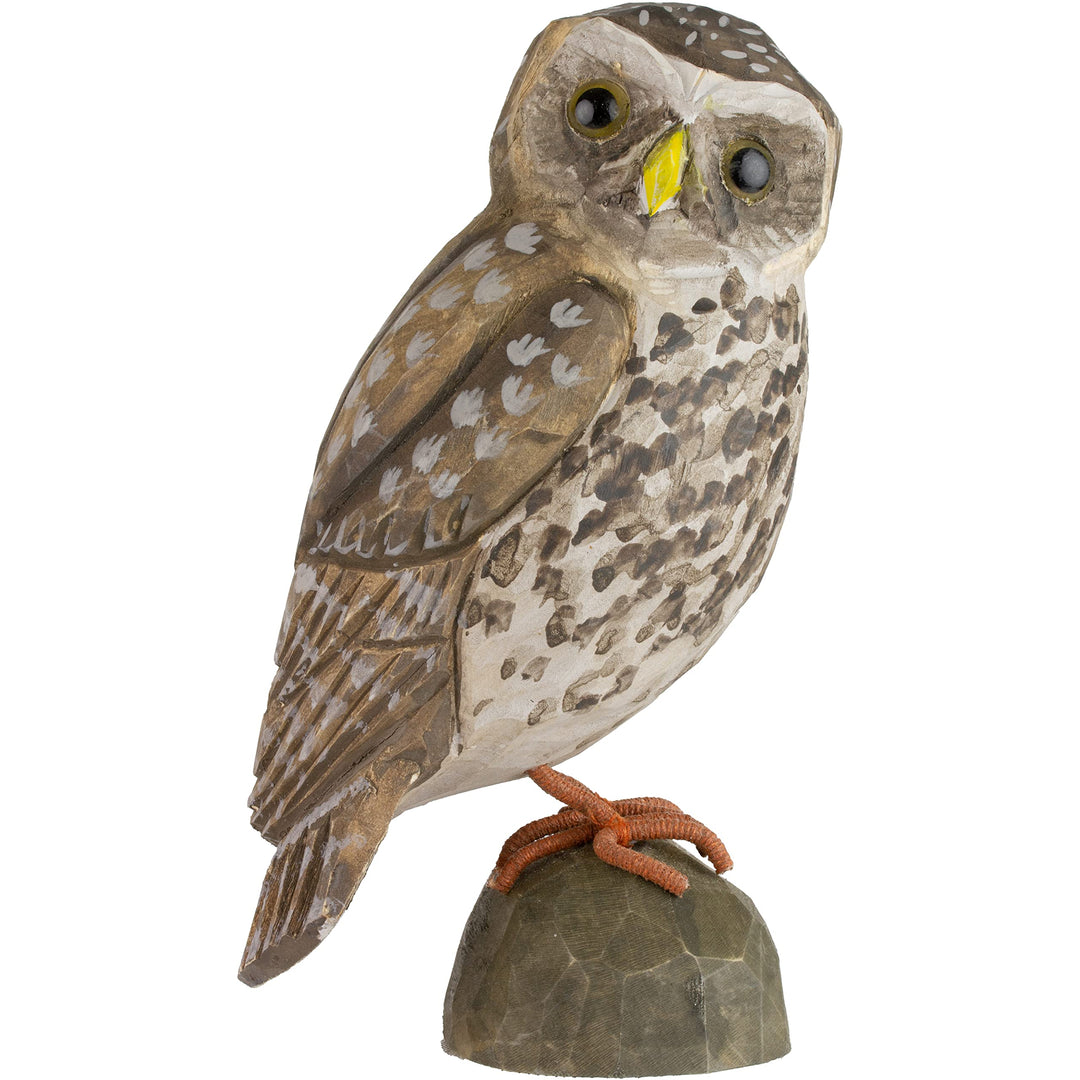 WILDLIFEGARDEN Wildlife Garden WG455 DecoBird Eule - Handgeschnitzter Dekorative Vogel aus Holz - Gr