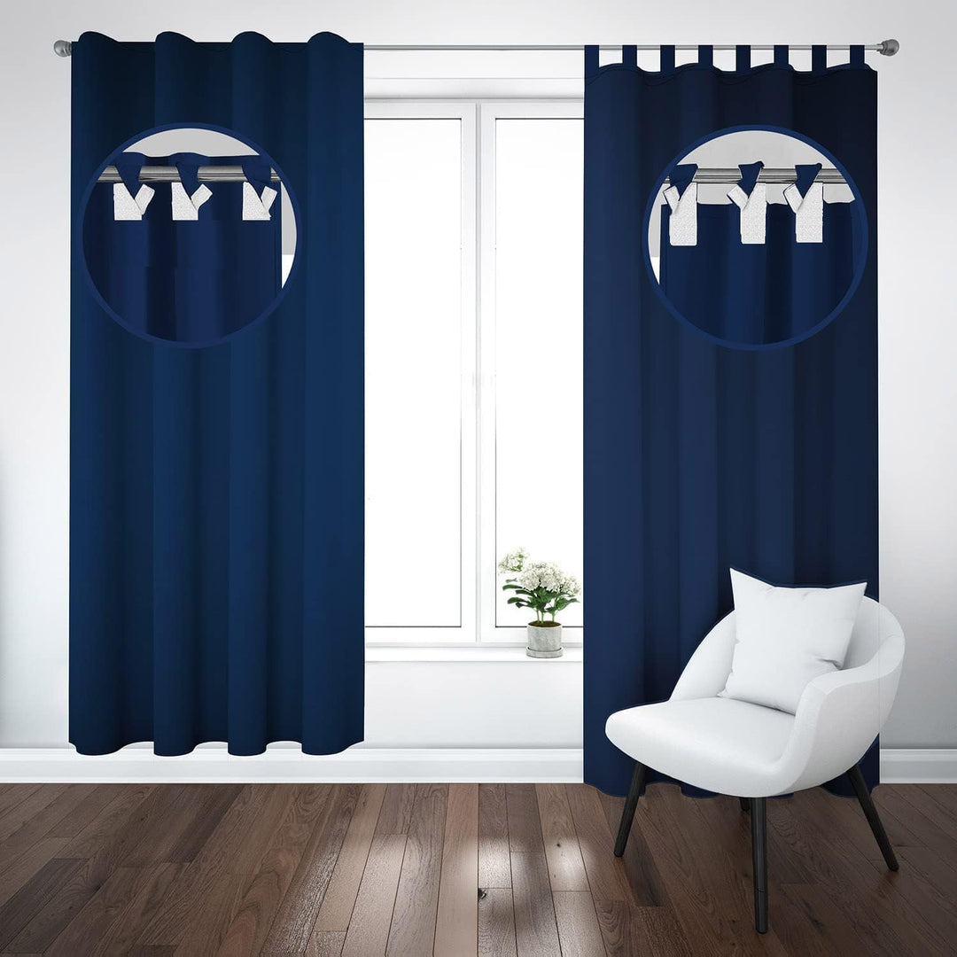 Ferocity Vorhänge mit Schlaufen Klettverschluss 2er Set 250 H x 145 B cm Blickdichte Gardinen Fenste