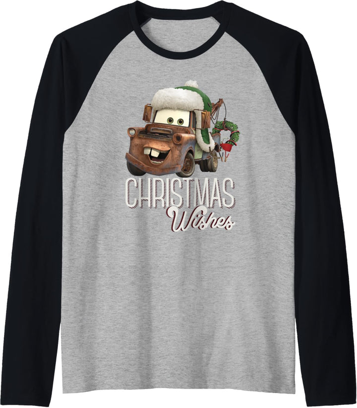 Disney Pixar Cars Tow Mater Weihnachten Wishes Portrait Raglan