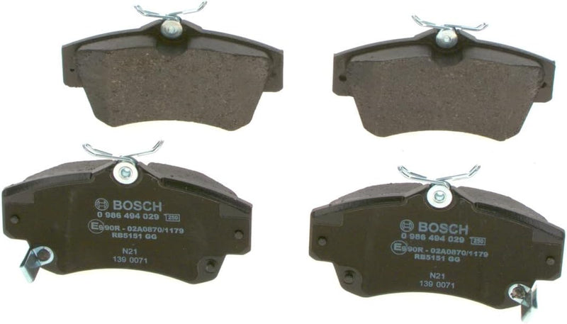 Bosch BP332 Bremsbeläge - Vorderachse - ECE-R90 Zertifizierung - vier Bremsbeläge pro Set