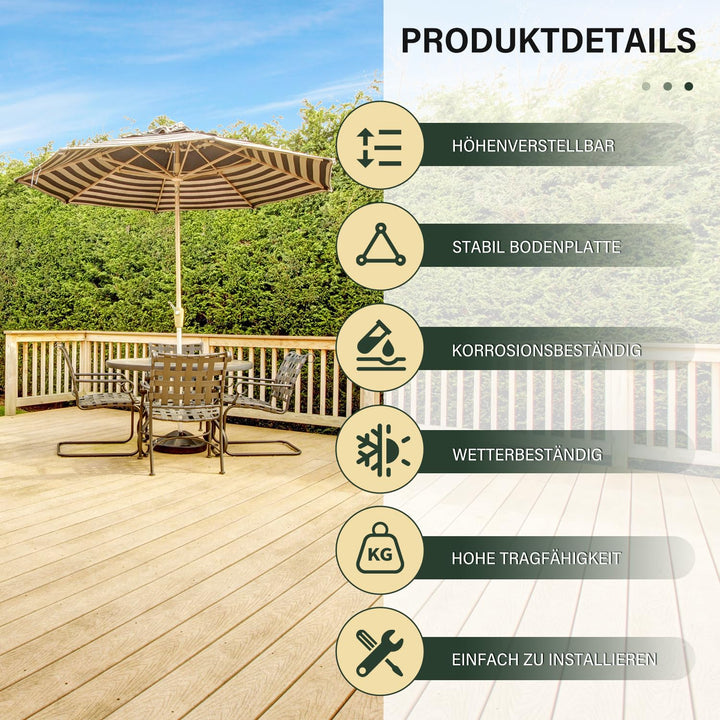 Gimisgu Stellfuss 10 Stück Stelzlager höhenverstellbar 60-140mm Plattenlager - Stelzlager für Terras