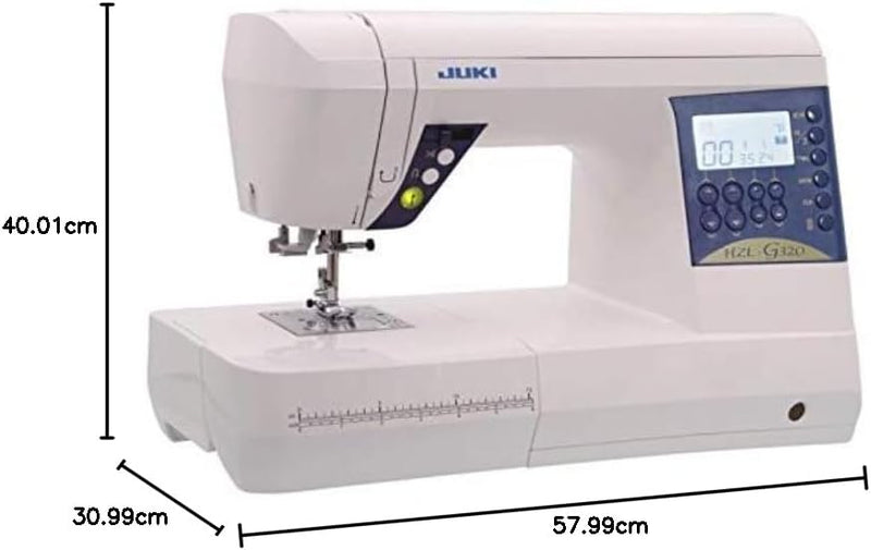 Juki HZL-G320 Computer Nähmaschine, Kompakt-Praktisch-Vielseitig, für kreative Köpfe, aus Aluminium,