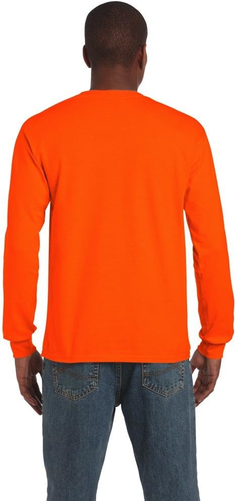 Gildan Herren T-Shirt Ultra Cotton Langarm XL Safety Orange, XL Safety Orange