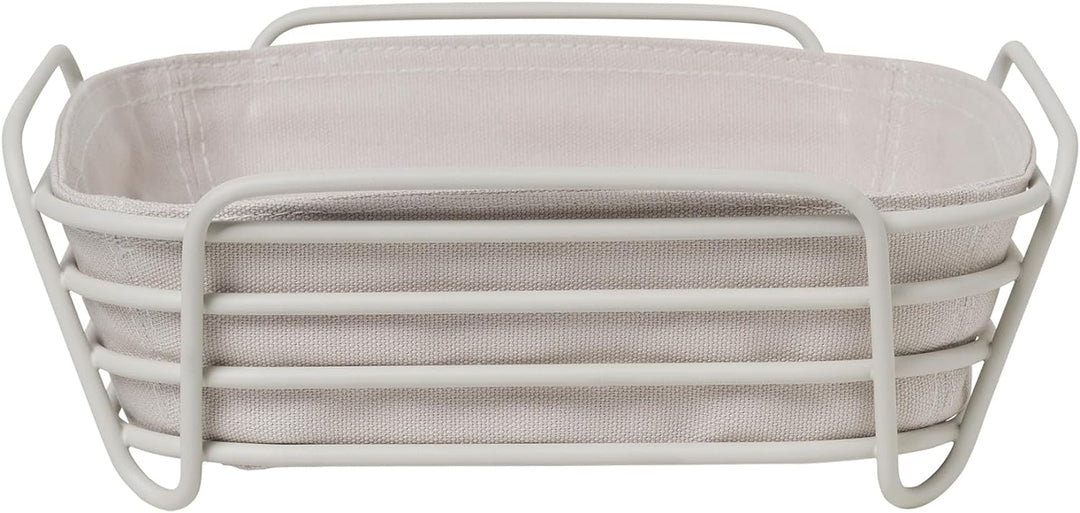 Blomus -DELARA- Brotkorb Size L, quadratisch, herausnehmbare Stofftasche, stilvolles Design, 26 x 26