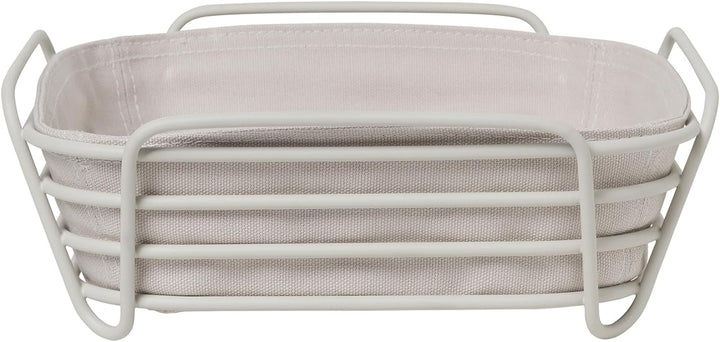 Blomus -DELARA- Brotkorb Size L, quadratisch, herausnehmbare Stofftasche, stilvolles Design, 26 x 26