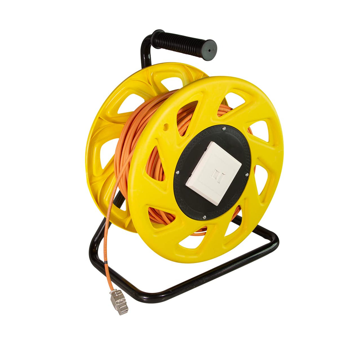 LogiLink CQ3060S Netzwerk Kabeltrommel CAT6A, S/FTP, RJ45 Keystone Buchsen (500 MHz, 60m) orange 60m