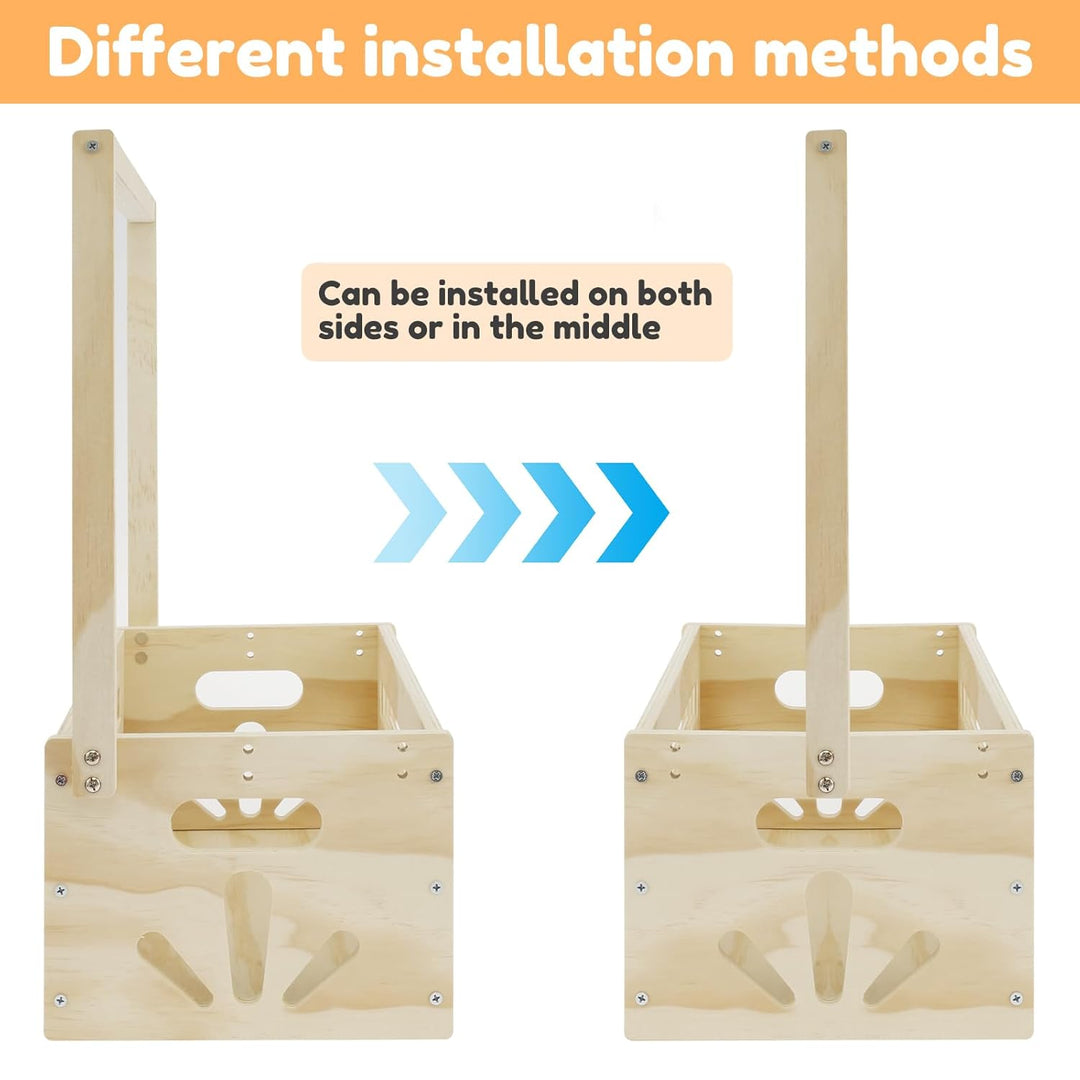 Holz Baby Geschenk Korb Mit Griff Holzkiste Baby Geschenk Mit 5 KleiderbüGel KleiderstäNder Aufbewah