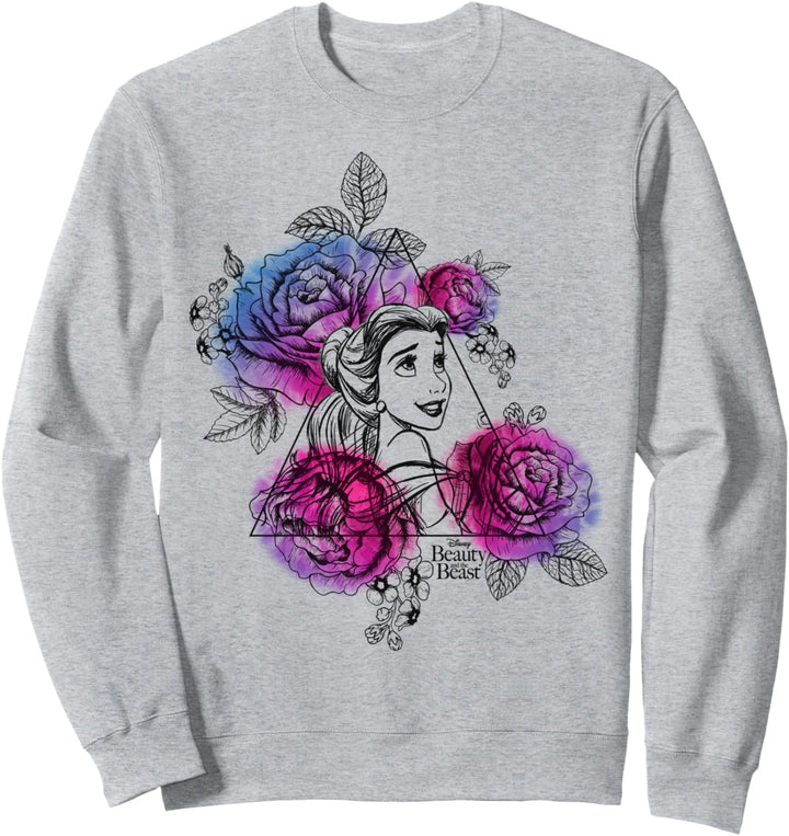 Disney Beauty And The Beast Belle Rose Triangle Sweatshirt
