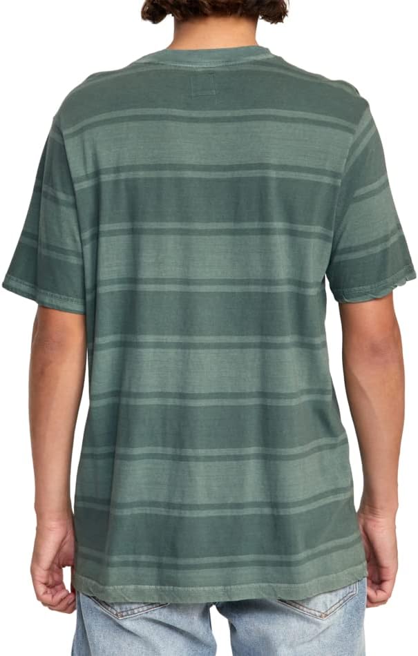 RVCA Herren Premium Red Stitch Kurzarm Graphic Tee T-Shirt S Ptc Board Streifen/Kaktus, S Ptc Board