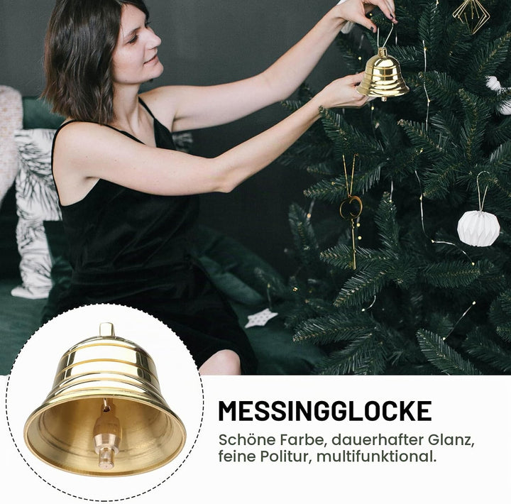 STOBOK 5Cm Weihnachten Schlitten Glocken Ornament Gold Service Glocke Grosse Kranz Weihnachten Abend