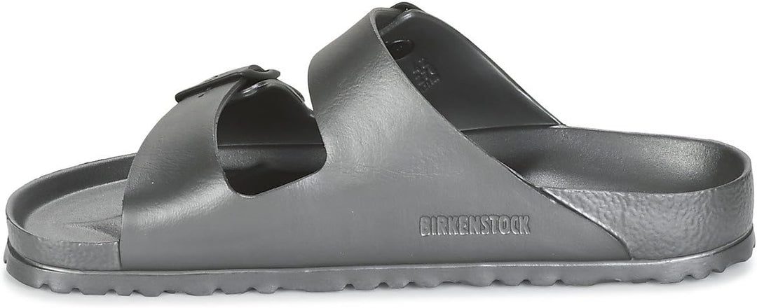 BIRKENSTOCK Herren Arizona Geöltes Leder Weit Pantoletten 42 EU Grau, 42 EU Grau
