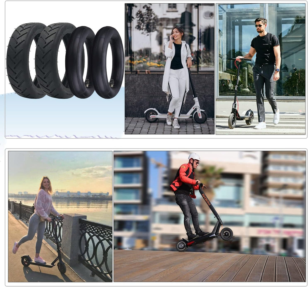 OUXI 4pcs E-Scooter-Reifen 8 1/2 Reifen mit 1 Reifen und 1 Schlauchpaket E-Scooter Ersatzschlauch +
