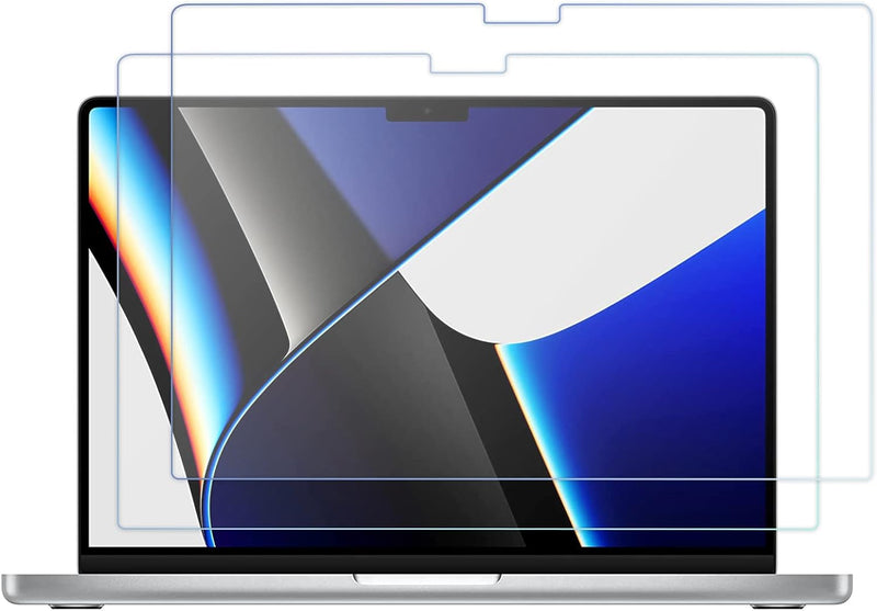 ProCase 2 Stück Schutzfolie für MacBook Pro 14.2" 2024 (M4) A3112/A3185/A3401, 9H Gehärtetes Glas fü