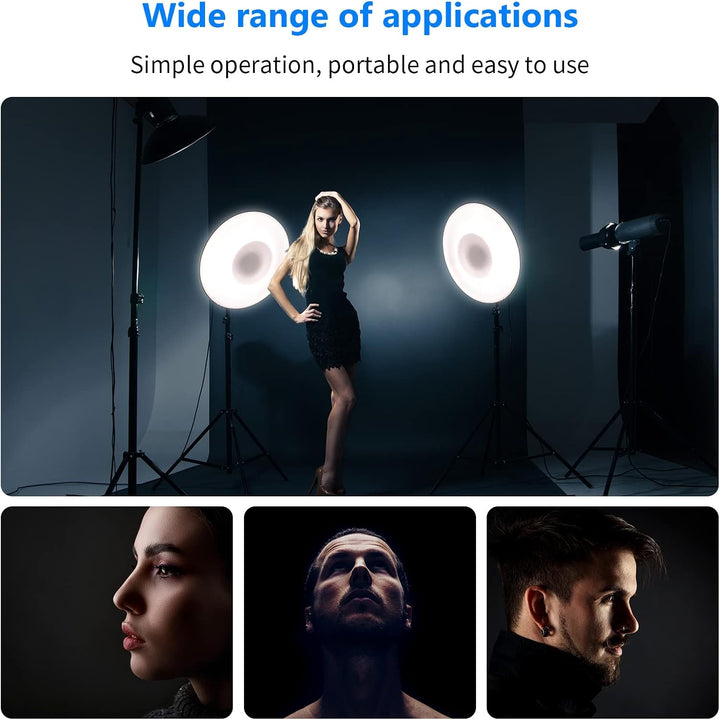 NEEWER 16"/41cm Aluminium Standard Reflektor Beauty Dish mit weissem Diffusor Socke kompatibel mit B