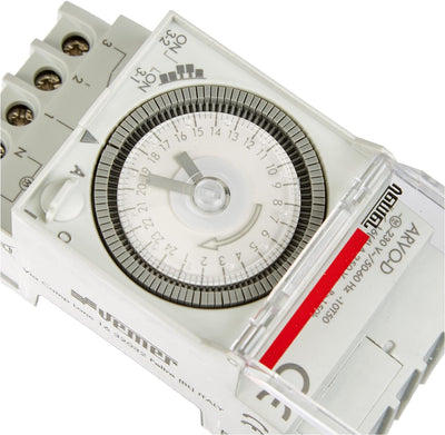 VEMER VP882500 ARVO-D Elektromechanisch Zeitschaltuhr mit Täglicher Programmierung, DIN-Schienenmont
