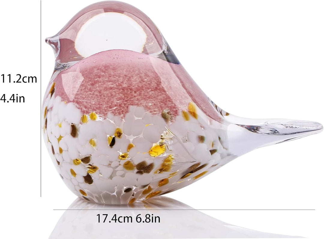 WUBIANJIE Handgeblasene Glas-Vogelstatue, Sammlerstück, Tierkunst, Briefbeschwerer, Wohnzimmer, Schl