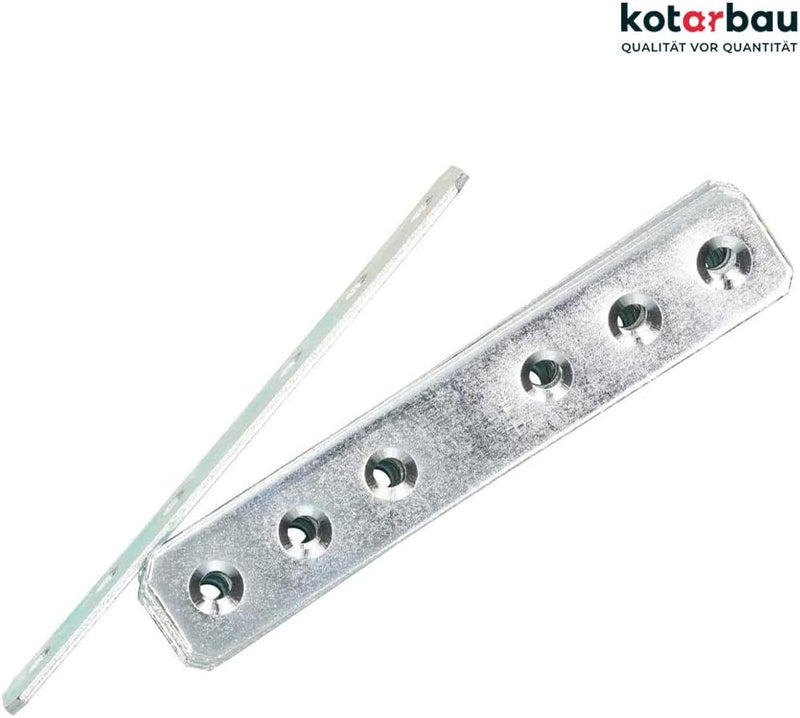KOTARBAU Lochplatten 116 x 20 mm Verzinkt Silber Flachverbinder Holzverbinder Innen – Aussenbereich