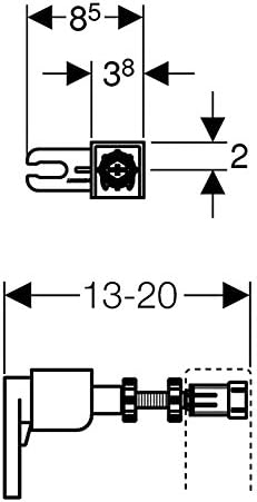 Geberit Bausatz Duofix für Vorwandmontage, 111815001, für Massiv- oder Trockenbauwand, 65179 0, Baus
