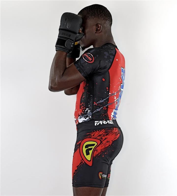 Farabi Sports Kompressions Vale Tudo Short, Kompression MMA Shorts, Kampfsport,Cage Fighting,Grappli