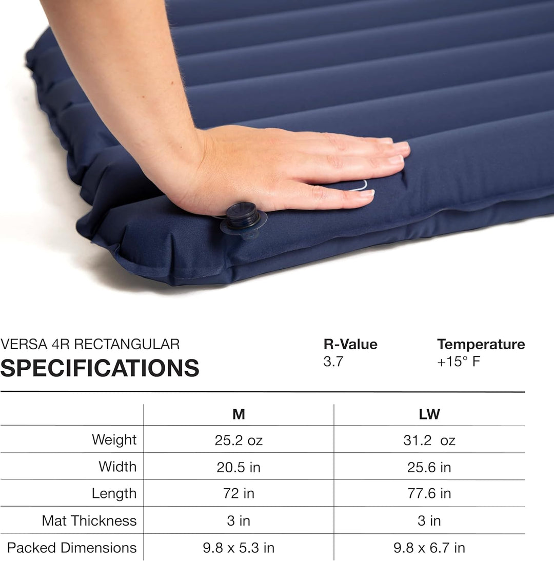 Exped Versa 4r Lw Blau - Komfortable isolierte Schlafmatte, Grösse 197 cm - Farbe Navy