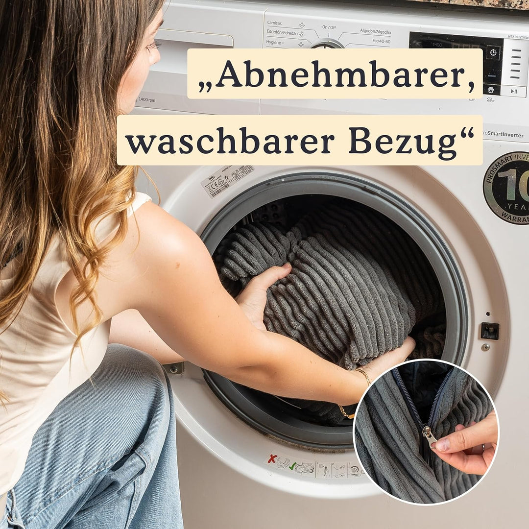 bananair - Sitzsack Cord für Kinder, Weich & Bequem, Maschinenwaschbarer Bezug, Gaming Sitzsack mit