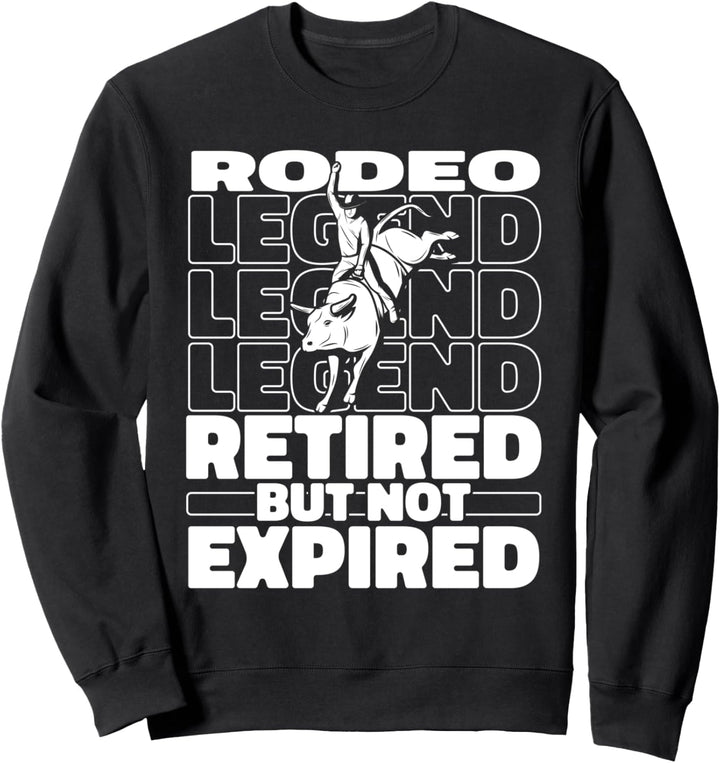 Bullenreiten Im Ruhestand Reiten Bulle Country Reiter Rodeo Sweatshirt