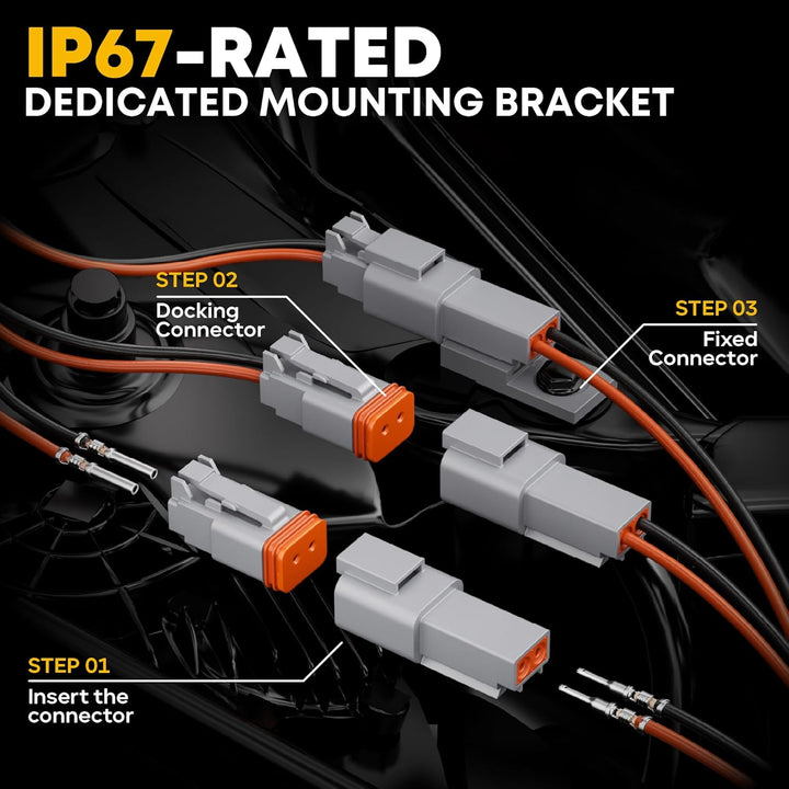 DxCRIMP DT Deutsch Stecker Crimpzange Set für 0,25–2,5mm² mit 2/3/4/6 polig Kabelsteck Kfz Set und E
