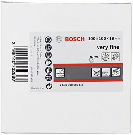 Bosch 1x Lamellenschleifwalze mit Vlies (für Nichteisenmetall, Eisenhaltige Metalle, 100 x 100 x 19