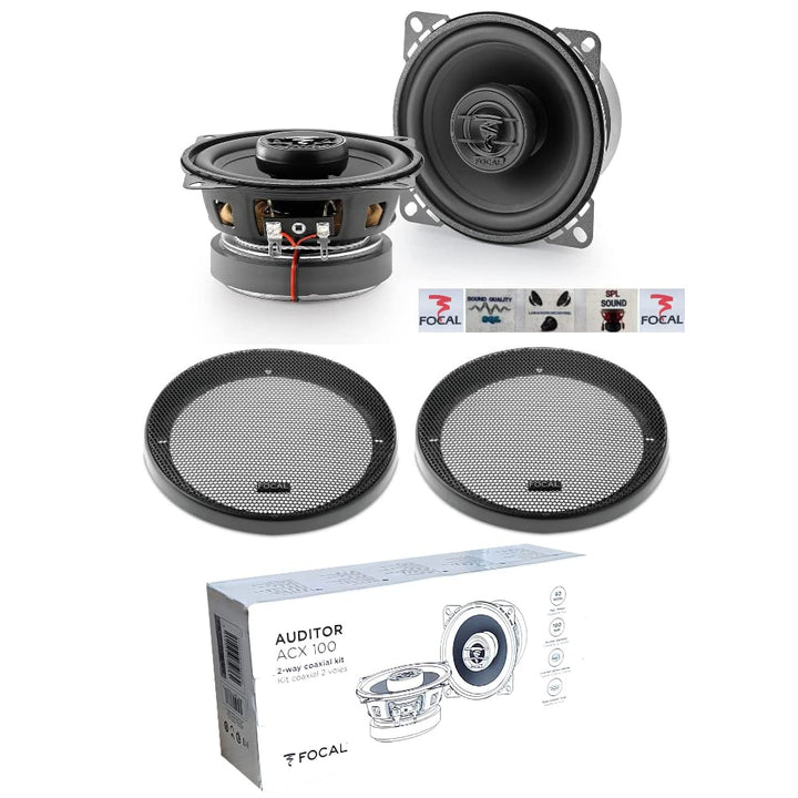 2 Focal Auditor ACX-100 ACX100 2 Wege koaxial Lautsprecher 10 cm 100 mm 4" Durchmesser 30 watt rms 6