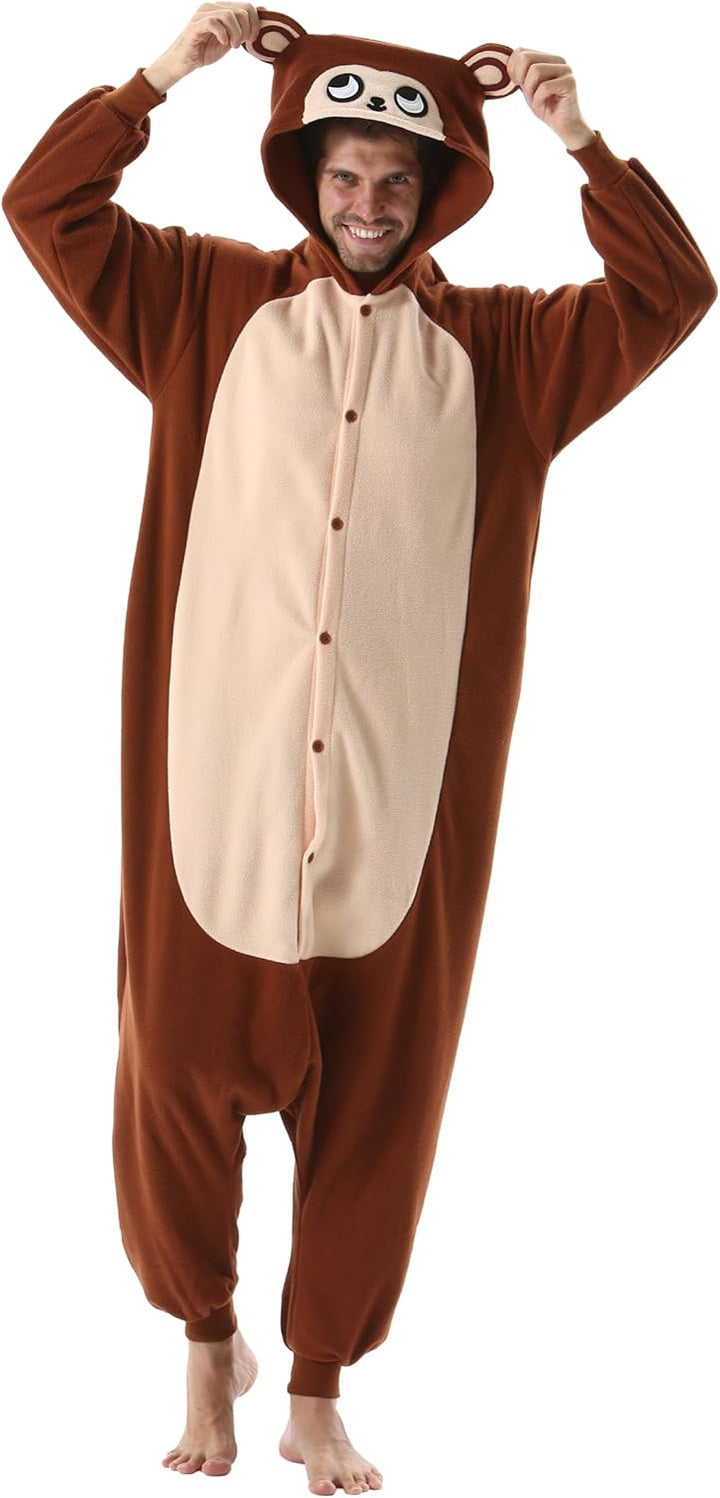SimZoo Unisex Pyjamas Onesies Tiere Kostüm Cosplay Erwachsene Karneval Nachtwäsche Halloween Schlafa