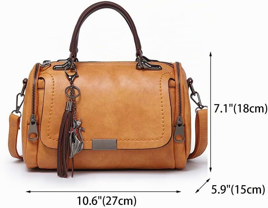 BUKESIYI Damen Tasche Umhängetasche Handtasche Frauen Klein Schultertasche Weekender Lack PU Leder C