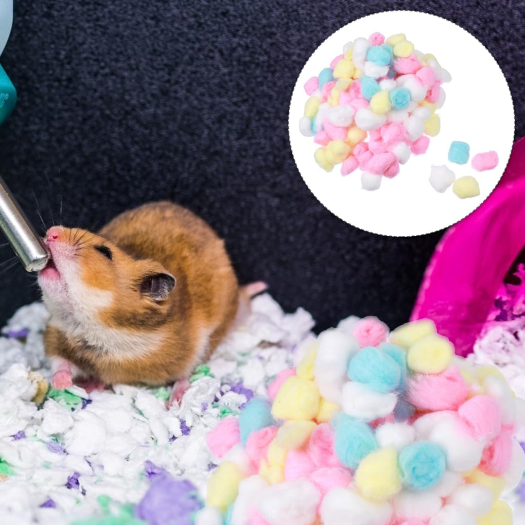 Sosoport Hamster Wattebausch 5Er Pack Bunte Baumwolle FüR Haustierbett Und KäFigfüLlung Warme Winter