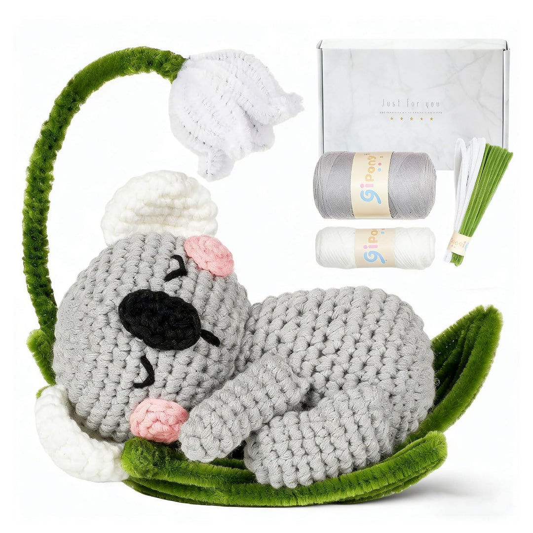 Häkelset für Anfänger – Koala Häkeln mit Videoanleitung, Schritt-für-Schritt-Tutorial, DIY Tiere häk