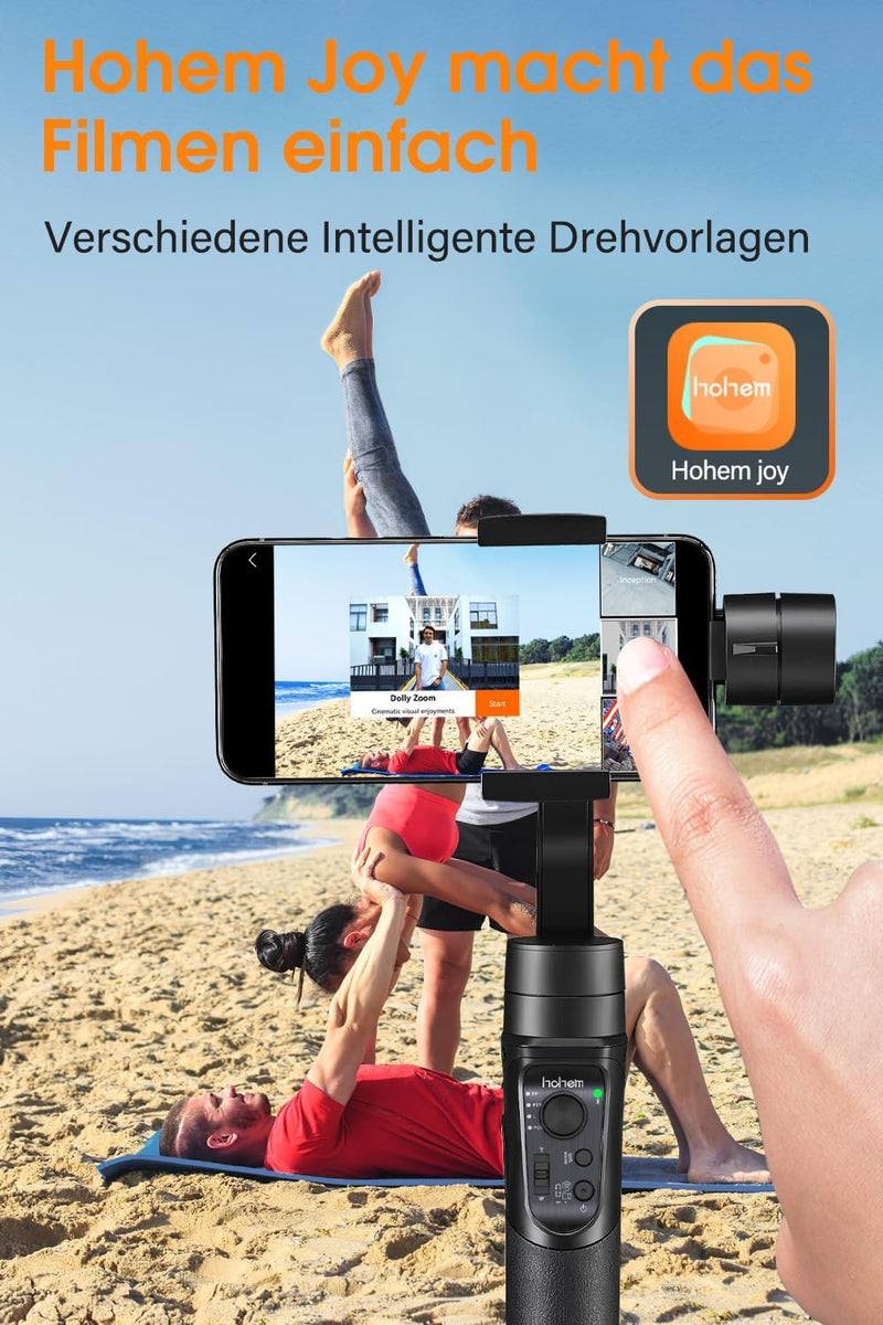 Smartphone Gimbal Stabilisator, hohem iSteady Mobile Plus 3-Achsen Stabilisator für Android/iPhone,