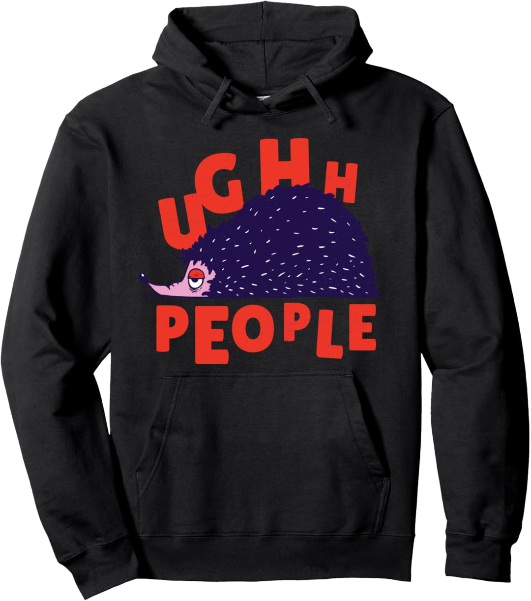 Igel mit Zitat Ughh Menschen in rot Pullover Hoodie
