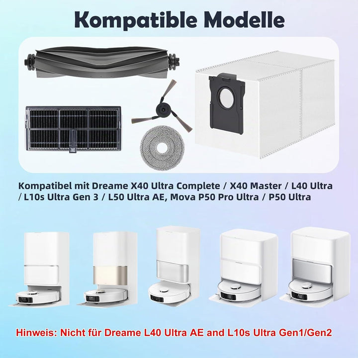 Zubehör Ersatz für Dreame L50 Ultra AE, L10s Ultra Gen 3, L40 Ultra | X40 Ultra Complete, Mova P50/P
