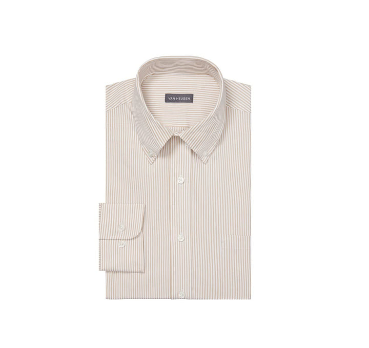 Van Heusen Herren Regular Fit Pinpoint Stripe Klassisches Hemd 41 cm Hals 91 cm- 94 cm Ärmel Birke,