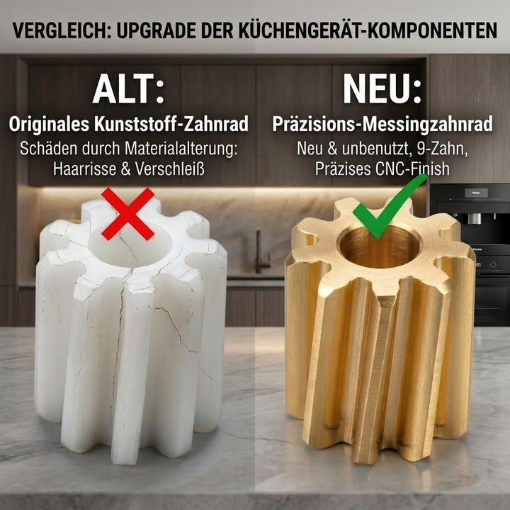 Ritzel Zahnrad Messing für Thermomix TM5 Motor Verriegelung | Ersetzt Defektes Kunststoffzahnrad,Beh